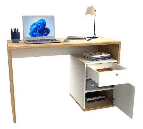 Escritorio 1.20 X 0.50- 1 Puerta, 1 Cajon, Estantes Dof 02