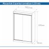 D_645629-MLA86039491053_062025-O.jpg Placard Ropero 2 Puertas Corredizas 1.23- 1.93- 0.52 Dpc 123