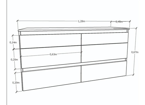 D_646706-MLA106901393986_022026-O.jpg Comoda 6 Cajones Con Maquillador Tables 3114 Color Nevado Gris