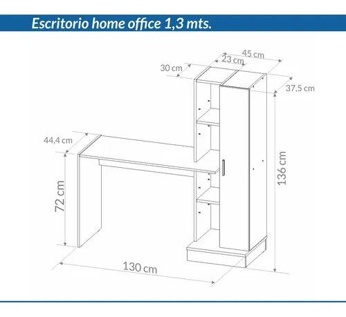 D_647202-MLA85987878327_062025-O.webp Escritorio Organizador Con Biblioteca 130 X 136 X 45 Oes 110