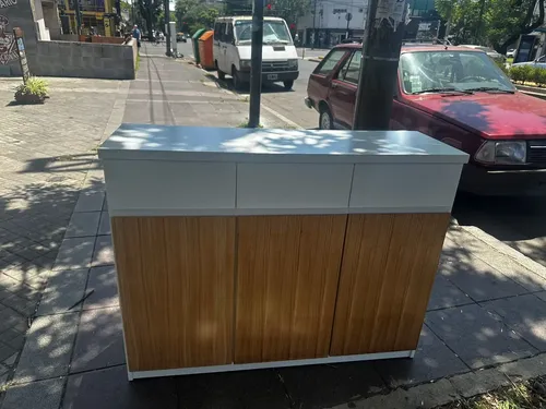 Bahiut Vajillero 3 Puertas, 3 Cajones 1.20 Mt Blanco Paraiso