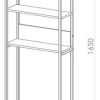 Mueble Organizador Sobre Inodoro Caño Sie 060 165 X 60 X 34