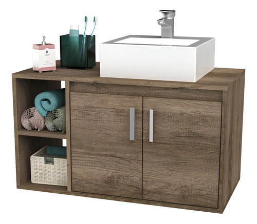 Vanitory Colgante Para Baño Zen Con Mesada- 80 Cm- Dze 03-
