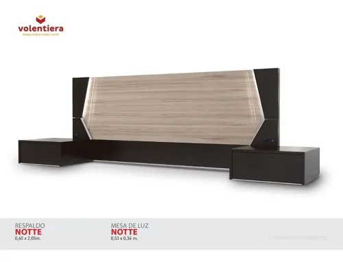 2 Mesas De Luz Flotante- Notte- 1 Cajon- 52 X 35 X 20