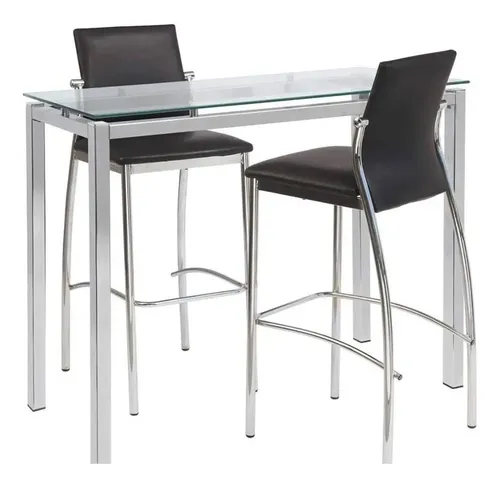 D_649129-MLA31605614238_072019-O.webp Mesa Barra Desayunador. Tapa D Vidrio Base Cromada 120 X 45
