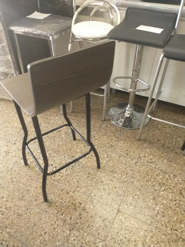 D_650181-MLA47260077855_082021-O.jpg Taburete Banqueta Alta- Asiento Y Respaldo De Madera. Bari