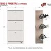 D_650465-MLA69335425076_052023-O.jpg Zapatero Botinero Organizador 3 Puertas. 128 X 62-cod. 56508
