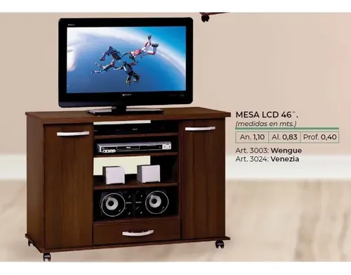 D_650641-MLA72220511346_102023-O.webp Rack Mesa Tv- Led 1 Cajón 2 Puertas. Melamina Cod. 3003