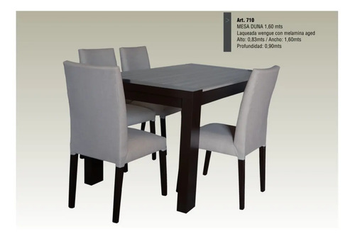 D_651902-MLA45717600388_042021-O.jpg Juego De Comedor Mesa 160 X 90 + 6 Sillas. Duna- Laqueado