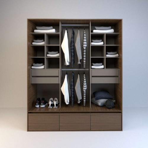 Ropero Vestidor Sin Puertas, 7 Cajones. 180 X 212 - Cod 6514