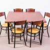 Combo Cocina Comedor Mesa Cuadrada 120x120 + 6 Sillas Vienes