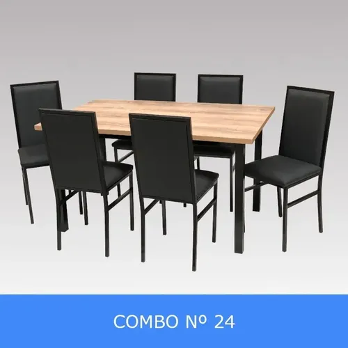 D_653464-MLA46348781201_062021-O.webp Juego De Comedor Mesa Melamina 140 + 6 Sillas Imperio C 24