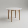 Mesa Redonda 90 Cm. Patas De Madera Paraiso, Tapa Melamina