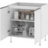 Combo Bajo Mesada + Alacena 1.20 Cm.+ Mesada Acero Inox
