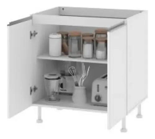 Combo Bajo Mesada + Alacena 1.20 Cm.+ Mesada Acero Inox