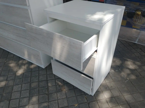 Cómoda Chifonier 90 Cm 4 Cajones + 2 Mesas De Luz 3 Cajones