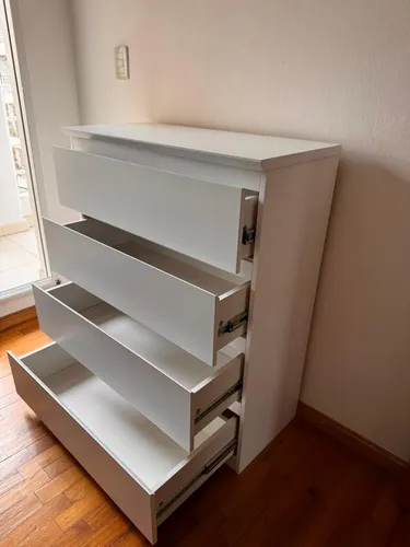 Comoda Chifonier Prisma 4 Cajones. Mdf Laqueado- 93 X 80 X40