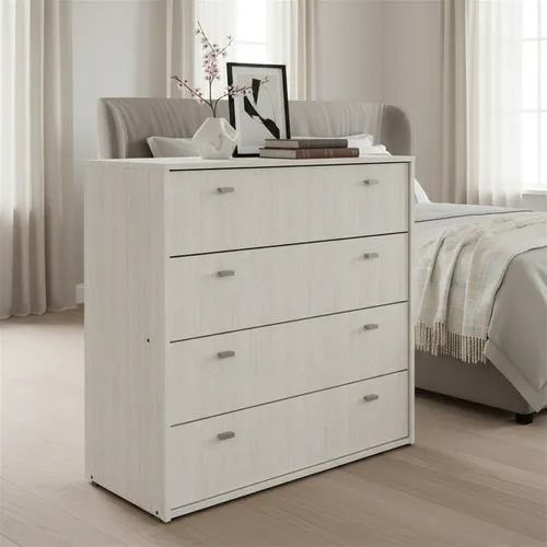 Comoda Cajonera Chifonier 4 Cajones 90 X 92 X 47. Nature