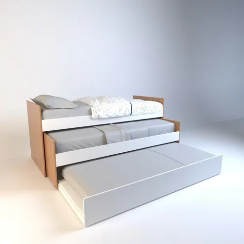 Cama Nido Bicama 1 Plaza 0,80 Mts. Con Carro Cama. Cod. 6457