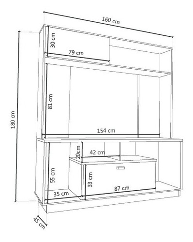 D_659022-MLA43654257963_102020-O.jpg Modular Rack Para- Tv Led 65 . Londres Dl 860- 180-160-45