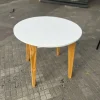 Mesa Cocina Comedor Redonda Norway 0.90 Mts. Pino Lustrado
