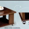 Mesa Ratona De Centro Living. Melamina. Cuadrada. Cod. 3008