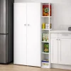 Despensero De Dos 2 Puertas Mueble Alacenero Organizador Con Estantería Integrada Izquierda O Derecha 4 Estantes Internos Ajustables De Cocina Melamina 150cm Color Blanco Multifunción D060e Dielfe