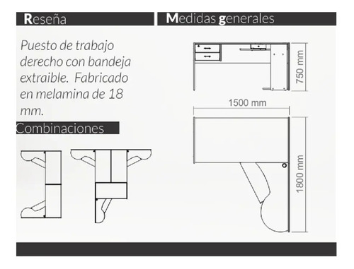 D_660371-MLA46400443351_062021-O.jpg Escritorio P- Pc En L, Puesto De Trabajo Derecho Cod. 915