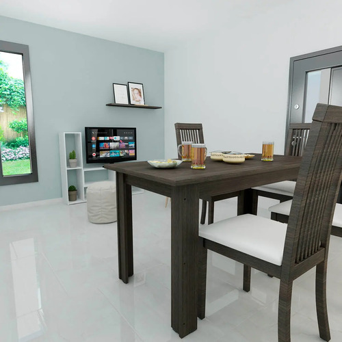 Mesa De Cocina Comedor 1.50 X 0.70 Lmr 150. Tapa Y Patas Mel