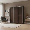 Ropero Placard 3 Puertas, 4 Cajones Nature 182 X 219 X 60