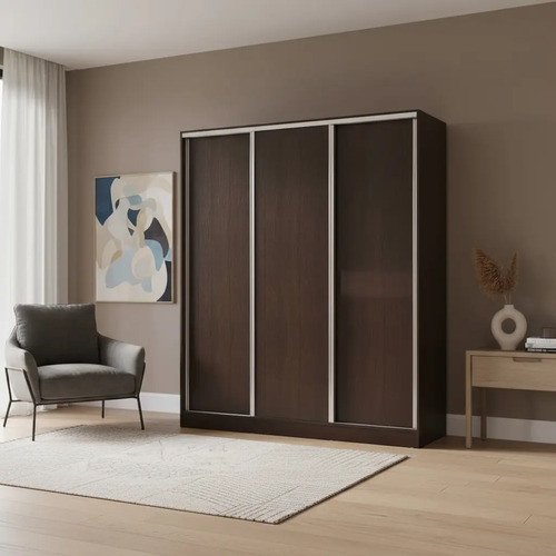 Ropero Placard 3 Puertas, 4 Cajones Nature 182 X 219 X 60