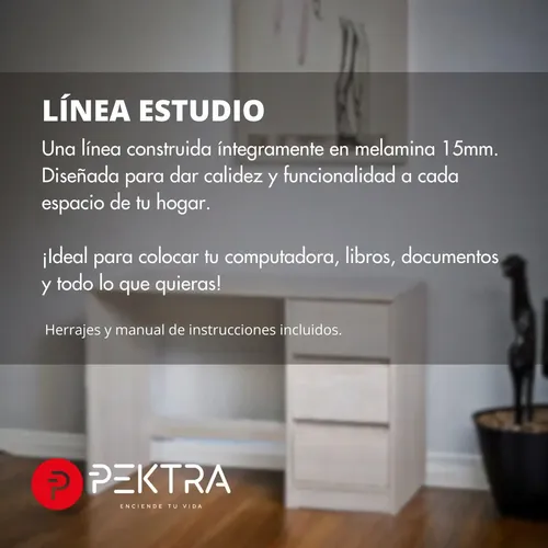 D_660512-MLU74996487423_032024-O.webp Escritorio Moderno Oficina Melamina 3 Cajones 109x75x45 Cm