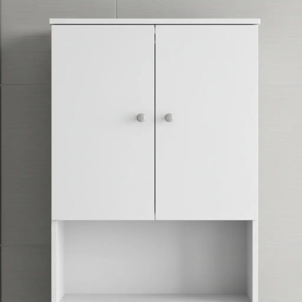 D_660935-MLA101062363966_122025-F.jpg Mueble Para Baño Organizador Sobre Inodoro Mdp Melamina 3 Estantes 2 Puertas Color Blanco Mbc180 Dielfe