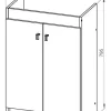 Vanitory Mueble Para Baño Con Bacha 1 Agujero 55 Cm De Pie Color De La Bacha Blanco Color Del Mueble Blanco