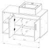 Vanitory Colgante Para Baño Zen Con Mesada- 80 Cm- Dze 03-