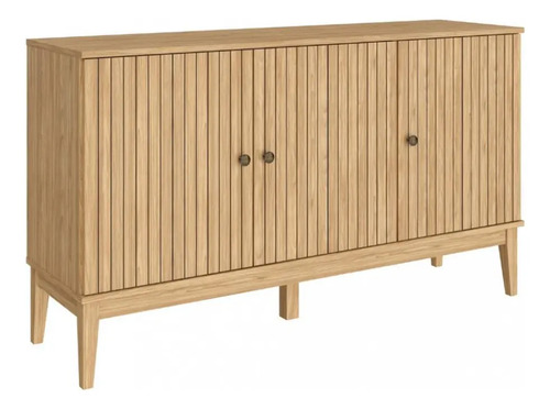 D_663373-MLA86740779786_072025-O.jpg Aparador Buffet De 3 Puertas Con Pies Mb1061 Movelbento Color Miel