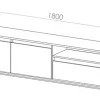 Mesa Rack Tv/ Led 80 Niza. 180 X 51 X 35- 2 Ptas, 1 Cajon