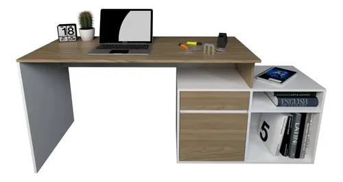 Escritorio Mesa De Pc Organizador Con Mueble Bajo Cod. 3048