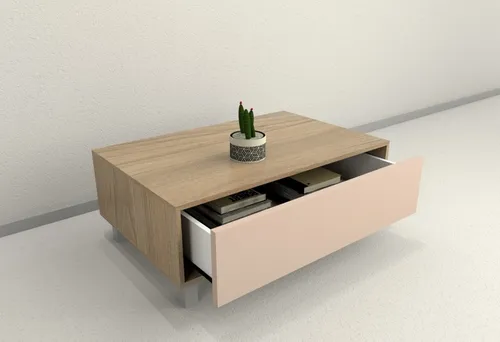 Mesa Centro De Living Con Cajon. Cod. 2021- Melamina