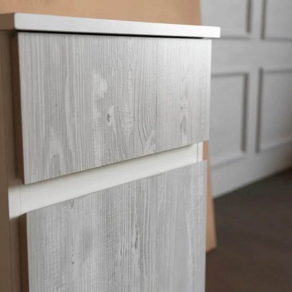 Mesa De Luz Para Sommier, 1 Cajon, 1 Puerta- 38 X 61 X 38