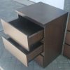 Mesa De Luz Para Sommier- 3 Cajones Corred. Metal Melamina