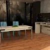 D_670748-MLA45243331314_032021-O.webp Mesa Cocina Comedor Extensible 140 A 185 X 0.90. B. Cromado