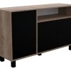 D_672598-MLU76665106361_052024-O.jpg Bahiut Doors Mosconi Milenial Con Puertas Vajillero Color Nebraska Gris Fr. Negro