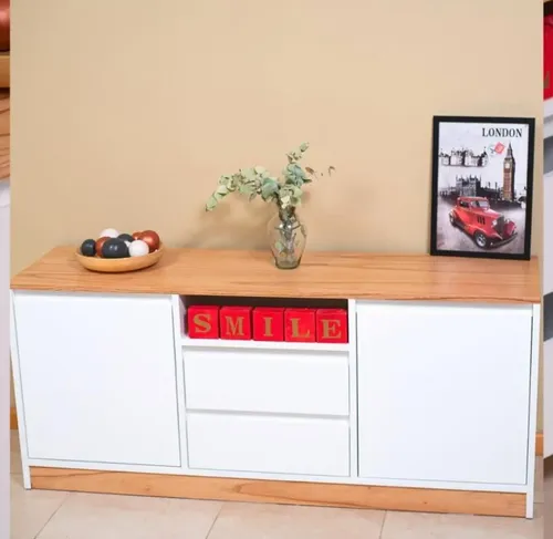 D_672764-MLA75702501500_042024-O.webp Rack P- Led Visby Mdf Laqueado Blanco- Paraiso 140 X 60 X 40