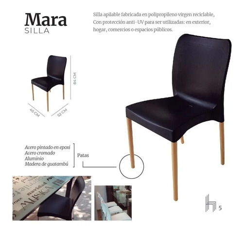 D_673413-MLA52238550283_112022-O.jpg Silla Cocina Comedor. Casco Pvc- Patas De Madera- Mara