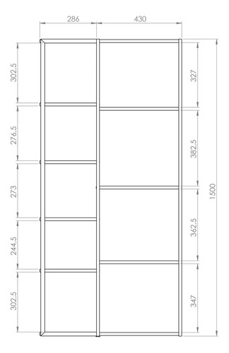 Despensero De Una 1 Puerta Mueble Alacenero Organizador Con Estantería Integrada Izquierda O Derecha + 4 Estantes Internos Ajustables De Cocina Melamina 150cm Color Blanco Multifunción Dielfe D050e