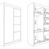 D_674200-MLA46100082597_052021-O.jpg Ropero Placard 2 Puertas Corredizas- 2 Caj. Int. Dl 462