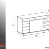 D_676080-MLA78937936772_092024-O.jpg Rack Mesa De Tv Melamina 130 Cm Puerta Corrediza C/ Estantes