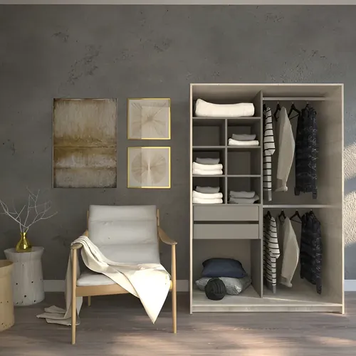 D_677434-MLA94031200729_102025-O.webp Interior De Placard Melamina Vestidor Ropero Sin Puertas Color Nevado Con Gris