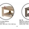 Mesa Ratona De Living Genova. Melamina- 82 X 42 X 55